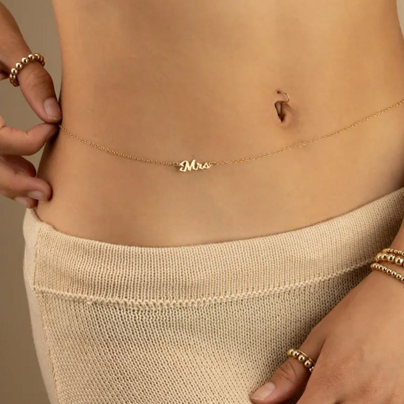 Custom Name Stainless Steel Waist Chain