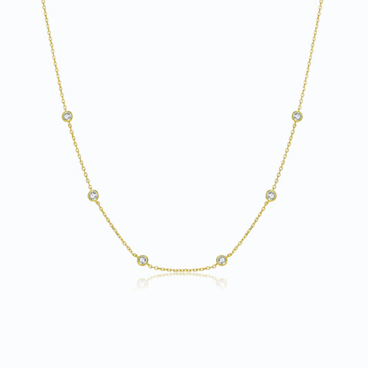Dainty Crystal Station Necklace
