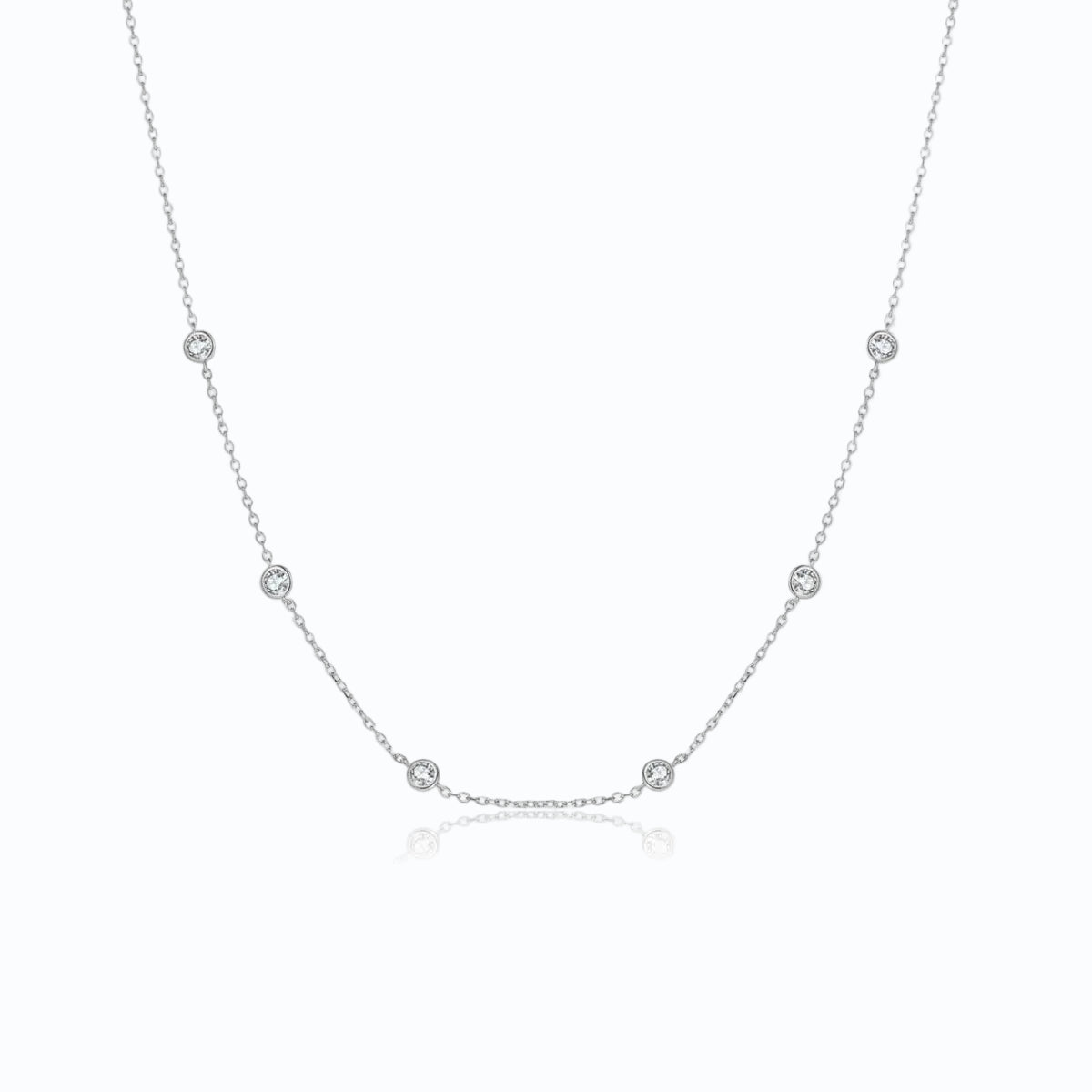 Dainty Crystal Station Necklace