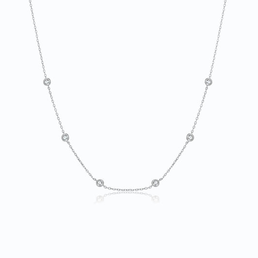 Dainty Crystal Station Necklace