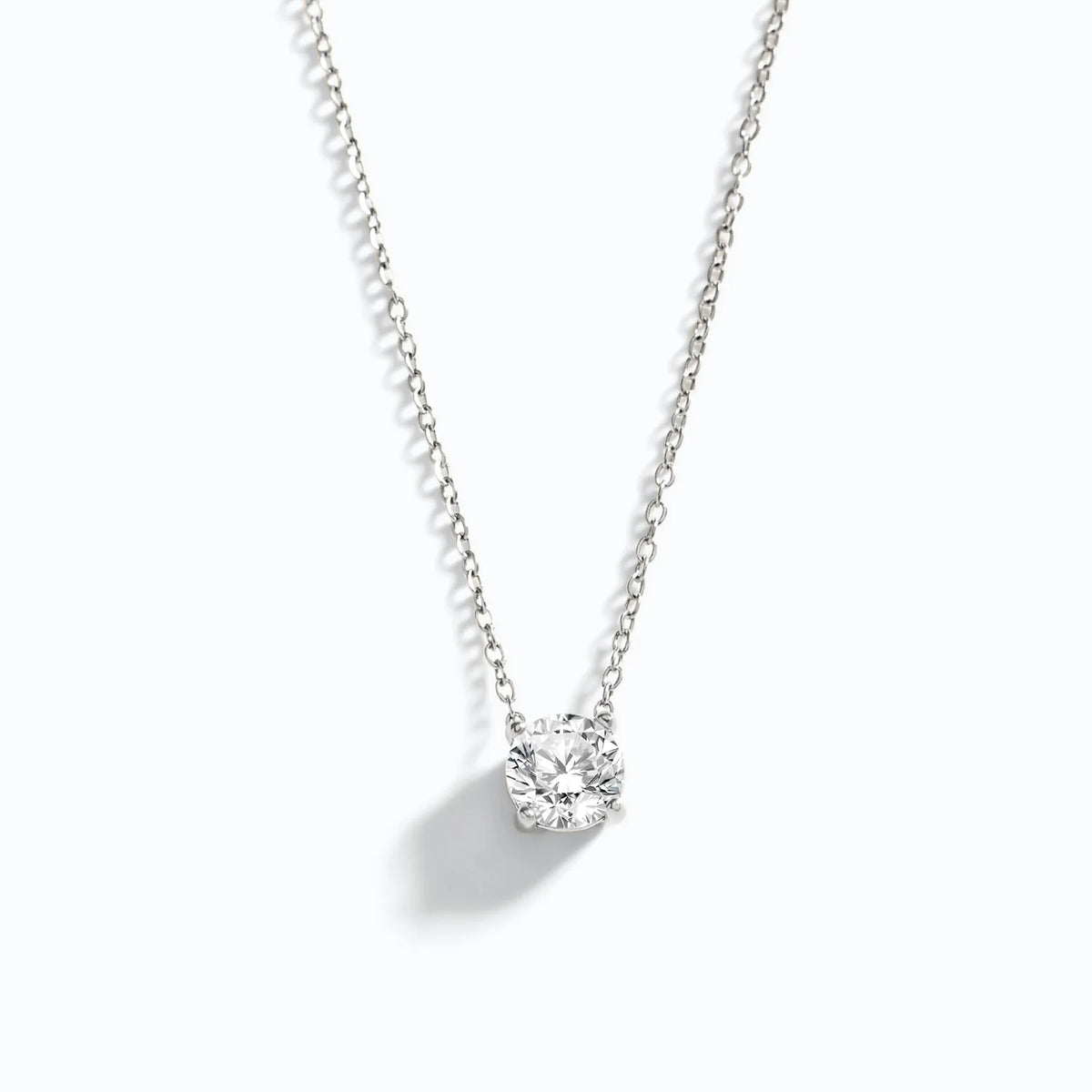 Dainty Solitaire Pendant Necklace
