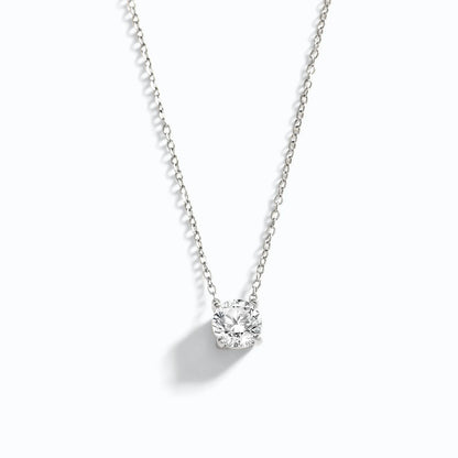 Dainty Solitaire Pendant Necklace