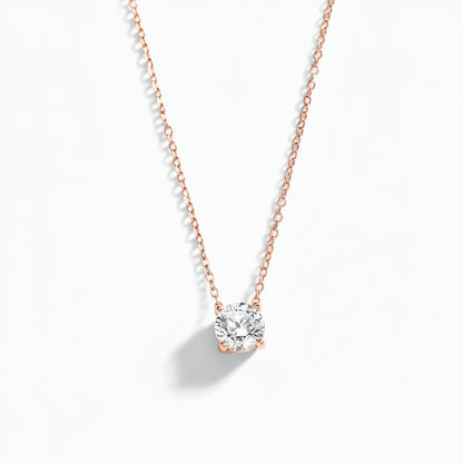 Dainty Solitaire Pendant Necklace