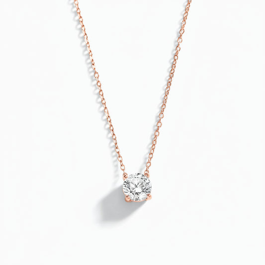 Dainty Solitaire Pendant Necklace